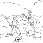 Abram and Sarai Traveling to Egypt