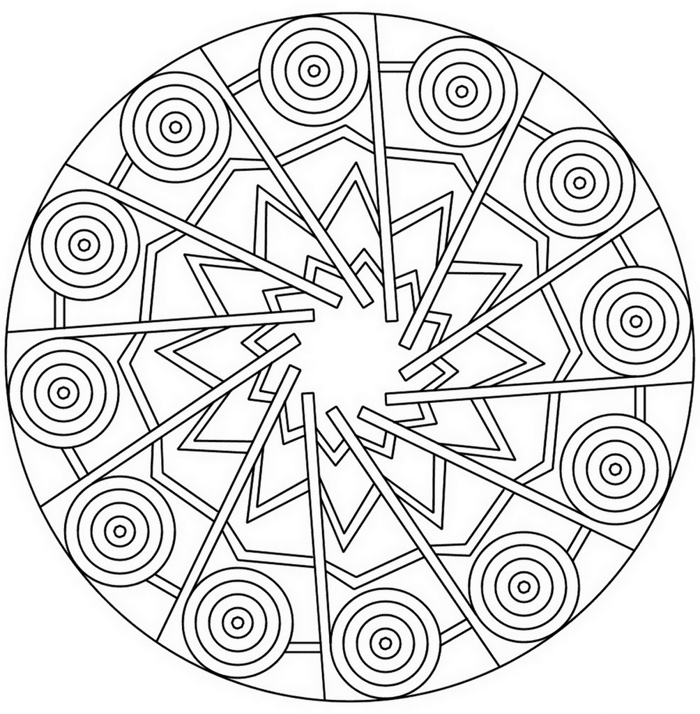 Mandala with Stars and Circles