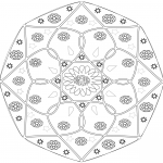 Abstract Mandala with Flower