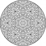 Trippy Mandala with Stars