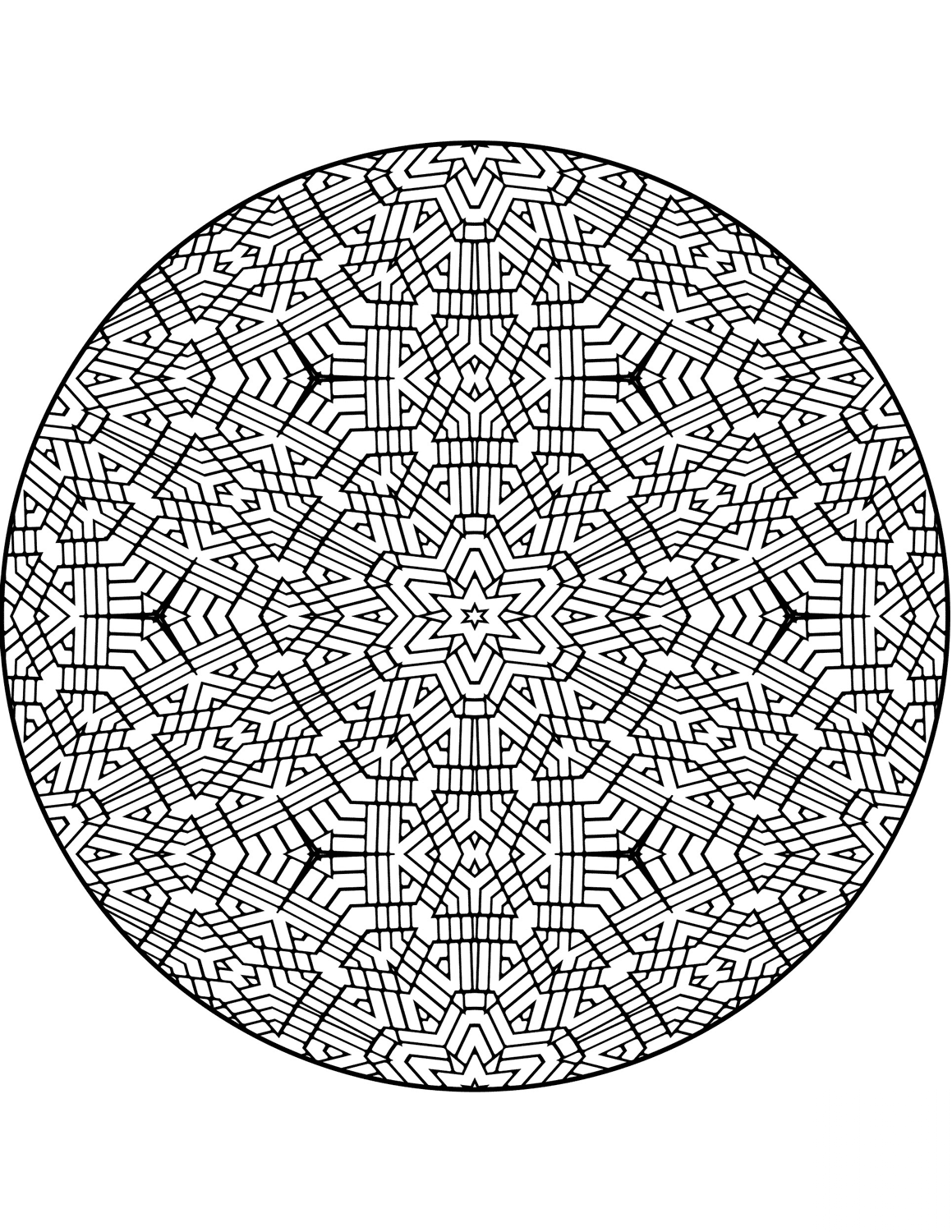 Trippy Mandala with Stars