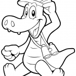 Cute Cartoon Alligator
