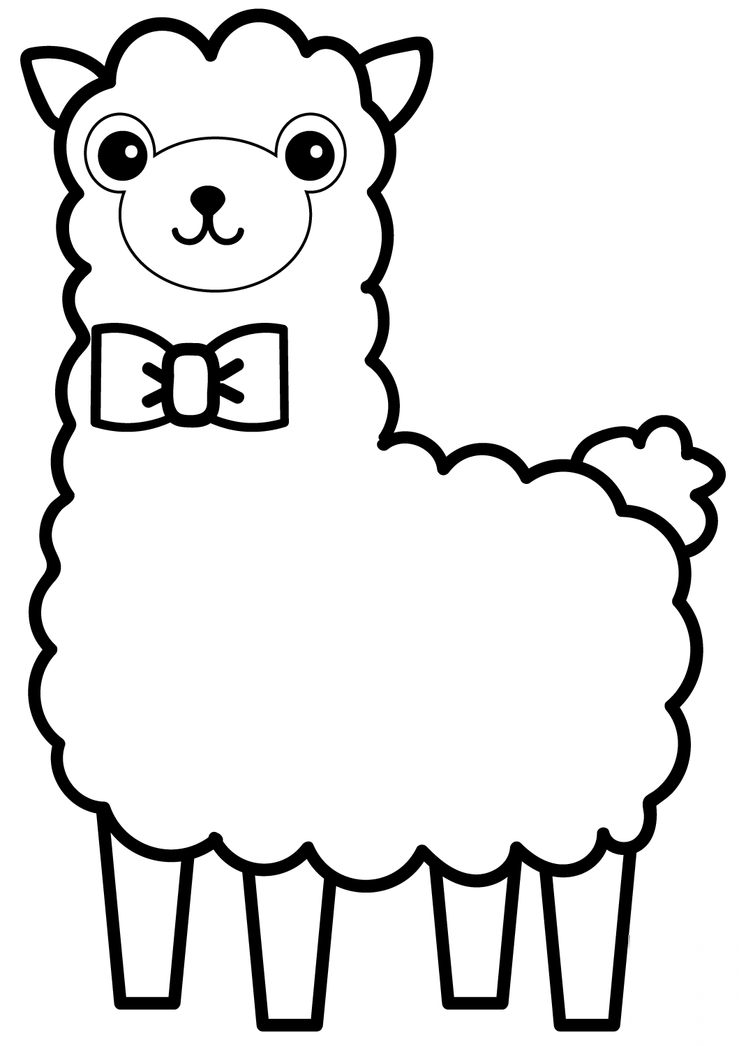 Cartoon Alpaca