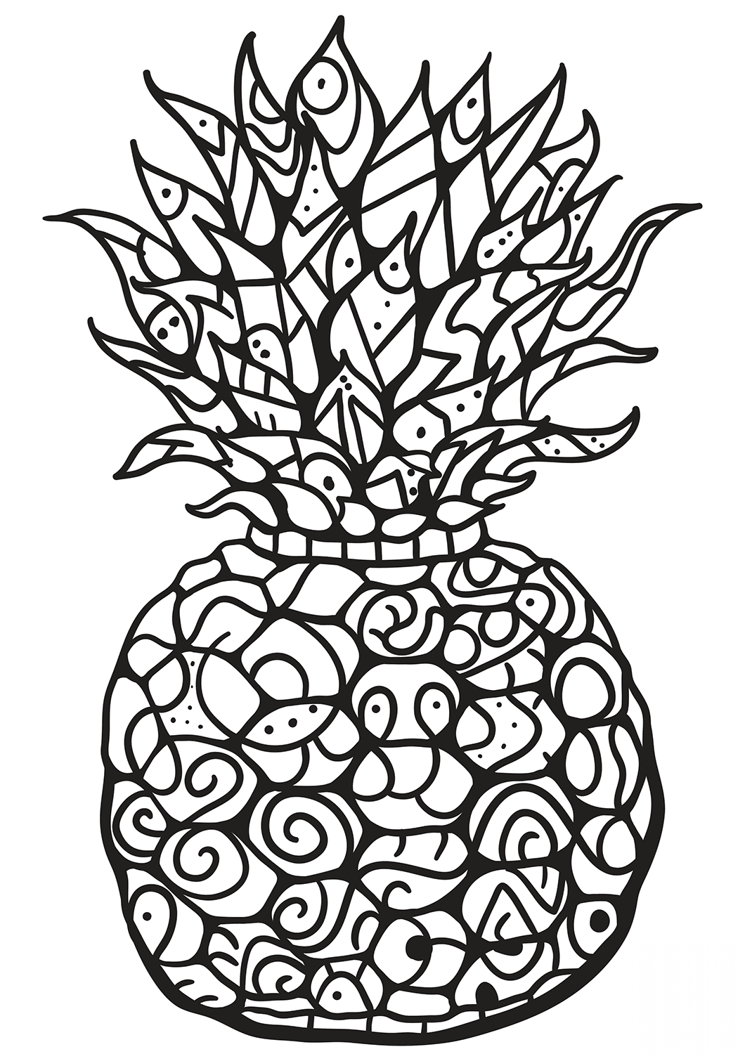 Zentangle Pineapple