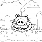 Świnka z wąsami na pustyni