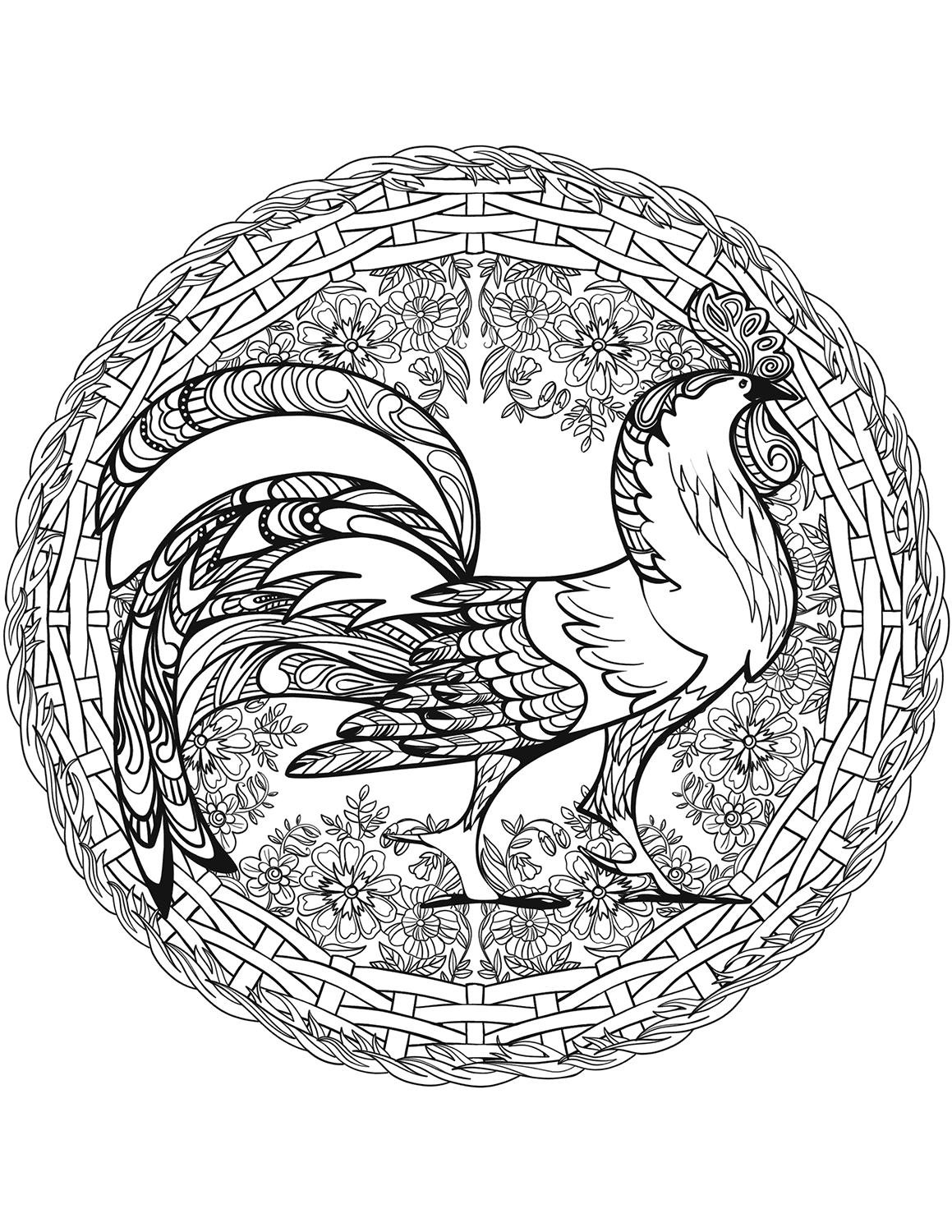 Cock Mandala