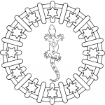 Mandala with Lizard