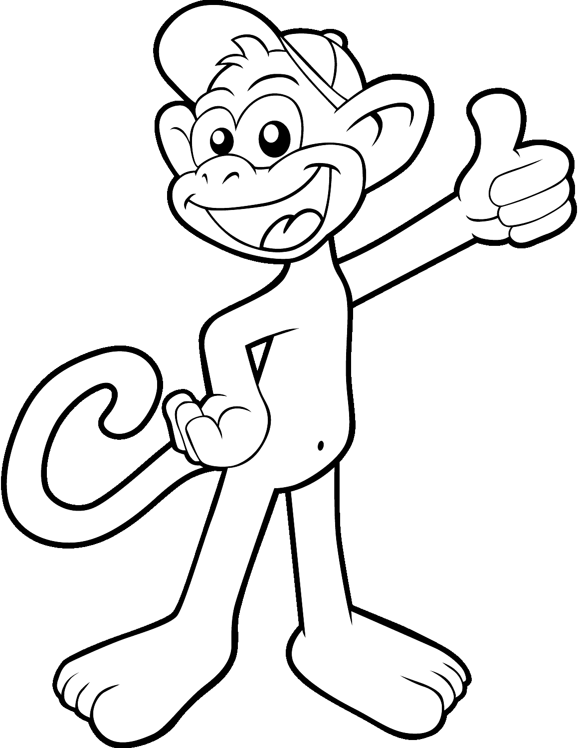 Cute Cartoon Monkey