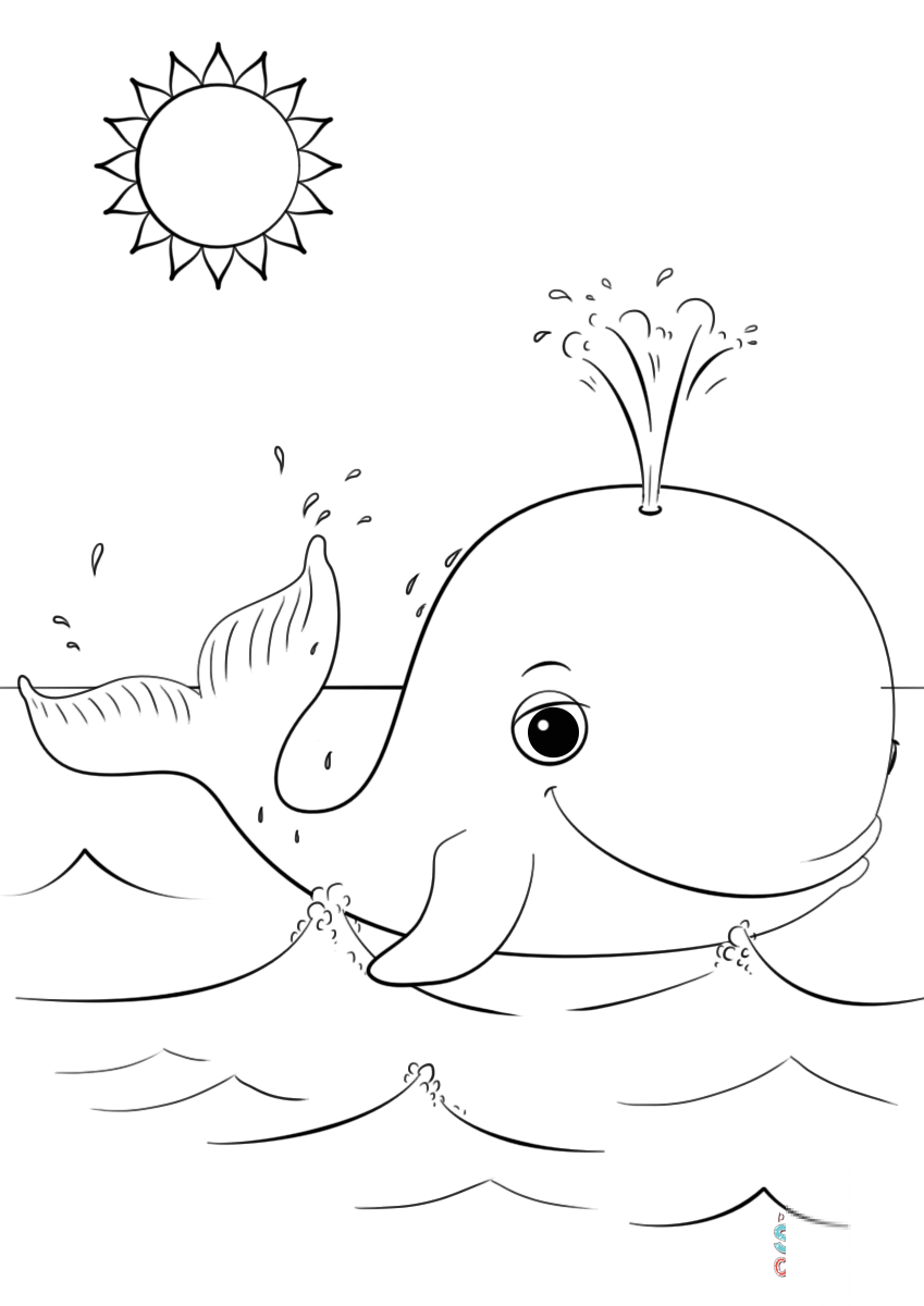 Cute Cartoon Whale