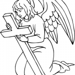 Anioł trzymający krzyż