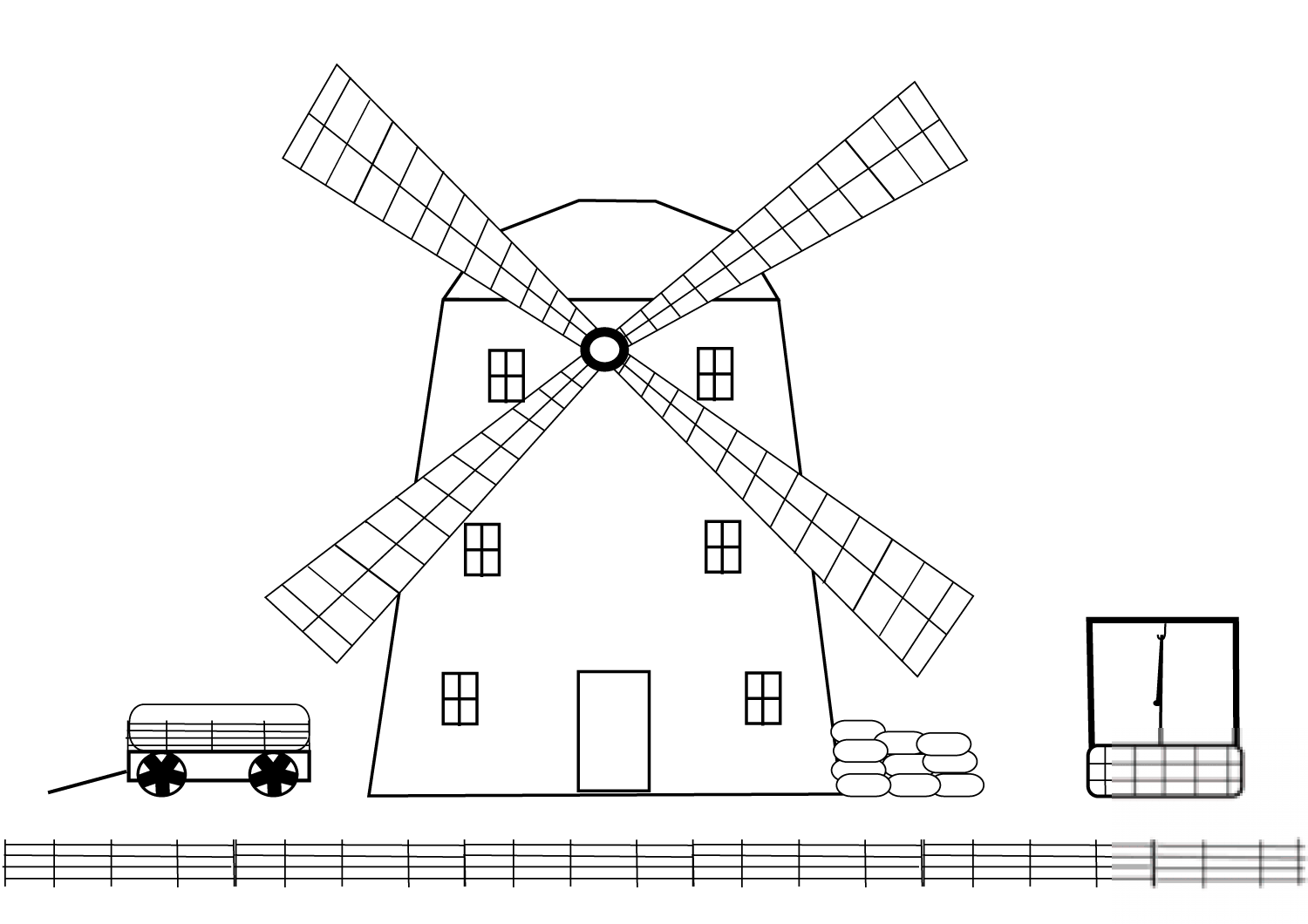 Windmill on a Farm