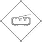 "Tram Crossing" Sign in Argentina