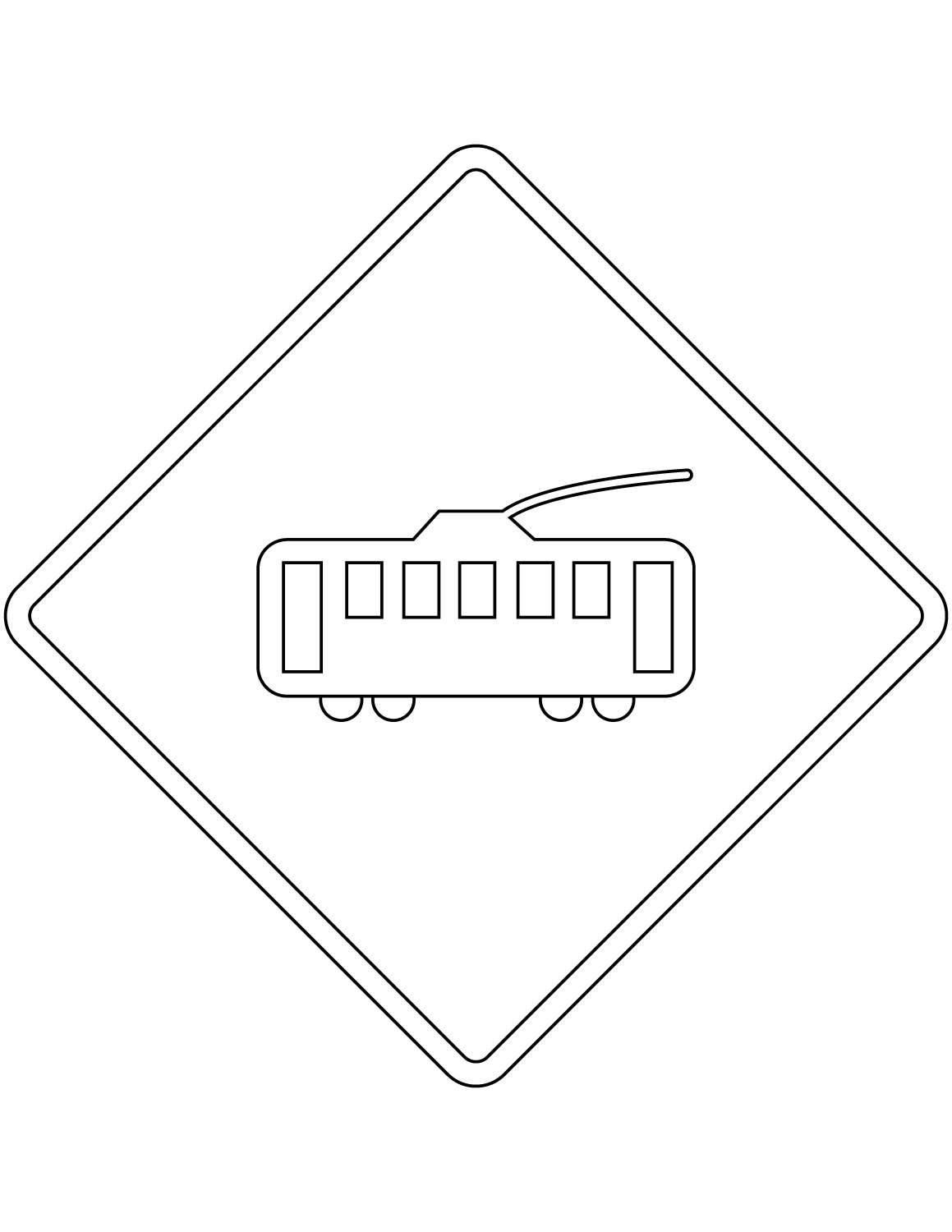 "Tram Crossing" Sign in Argentina