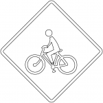 "Cyclists Crossing" Sign in Argentina