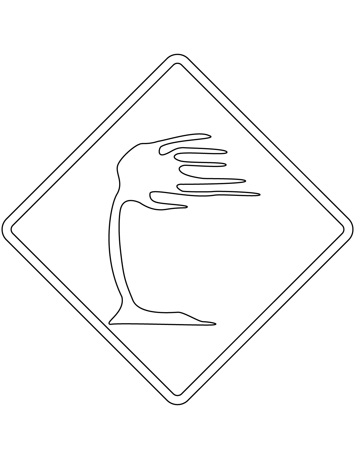 "Dangerous Crosswinds" Sign in...