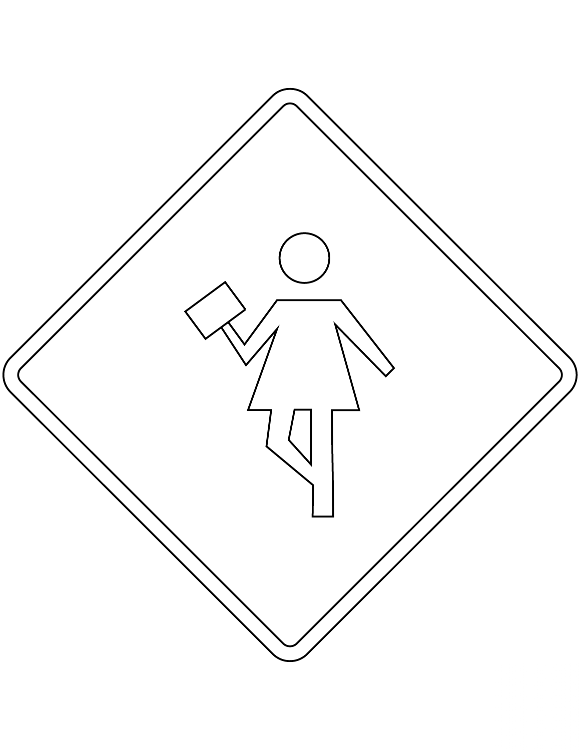 "School Zone" Sign in Argentina