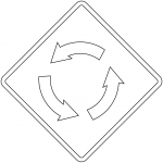 "Roundabout Ahead" Sign in Argentina