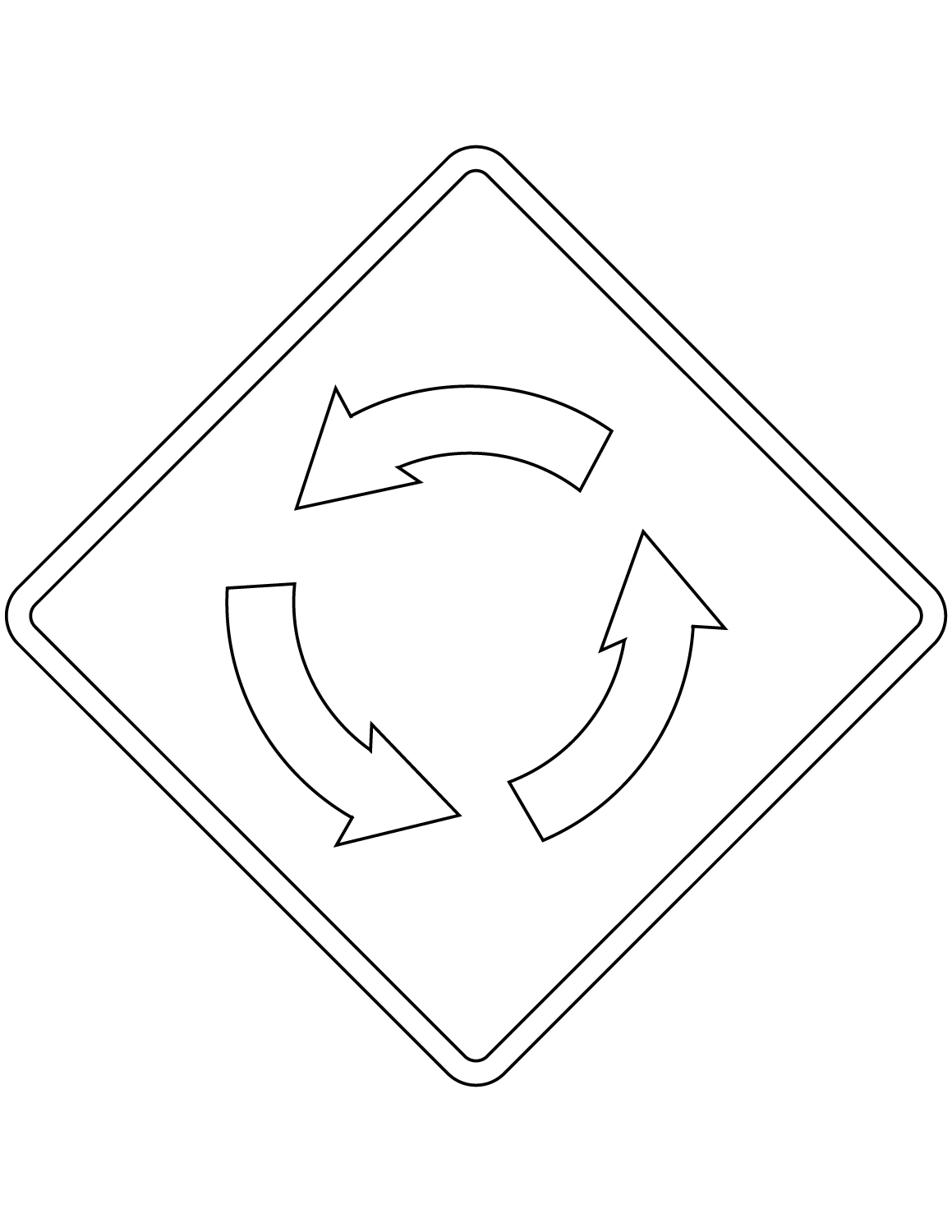 "Roundabout Ahead" Sign in Argentina