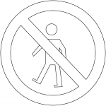 "No Pedestrians" Sign in Argentina