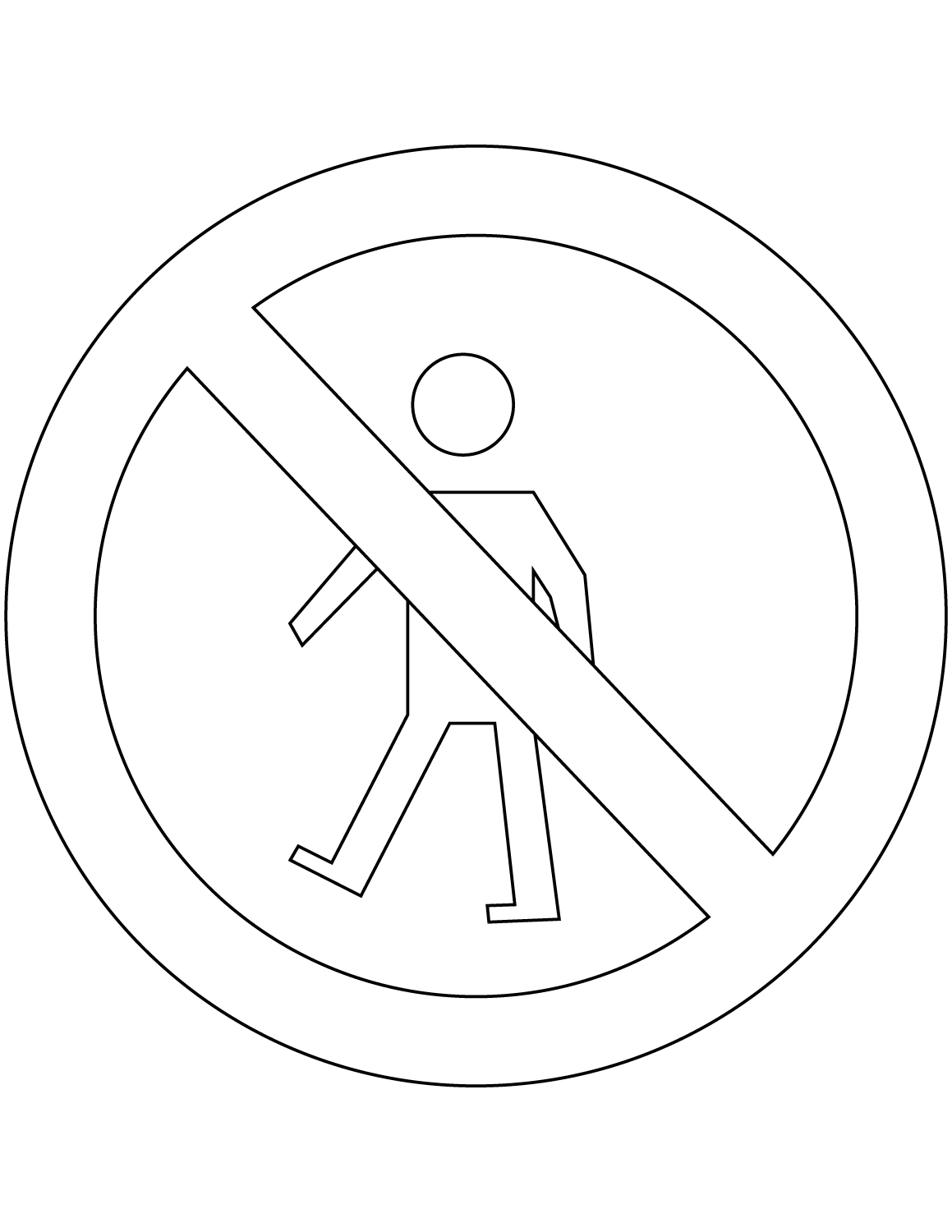 "No Pedestrians" Sign in Argentina