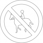 "No Equestrians" Sign in Argentina