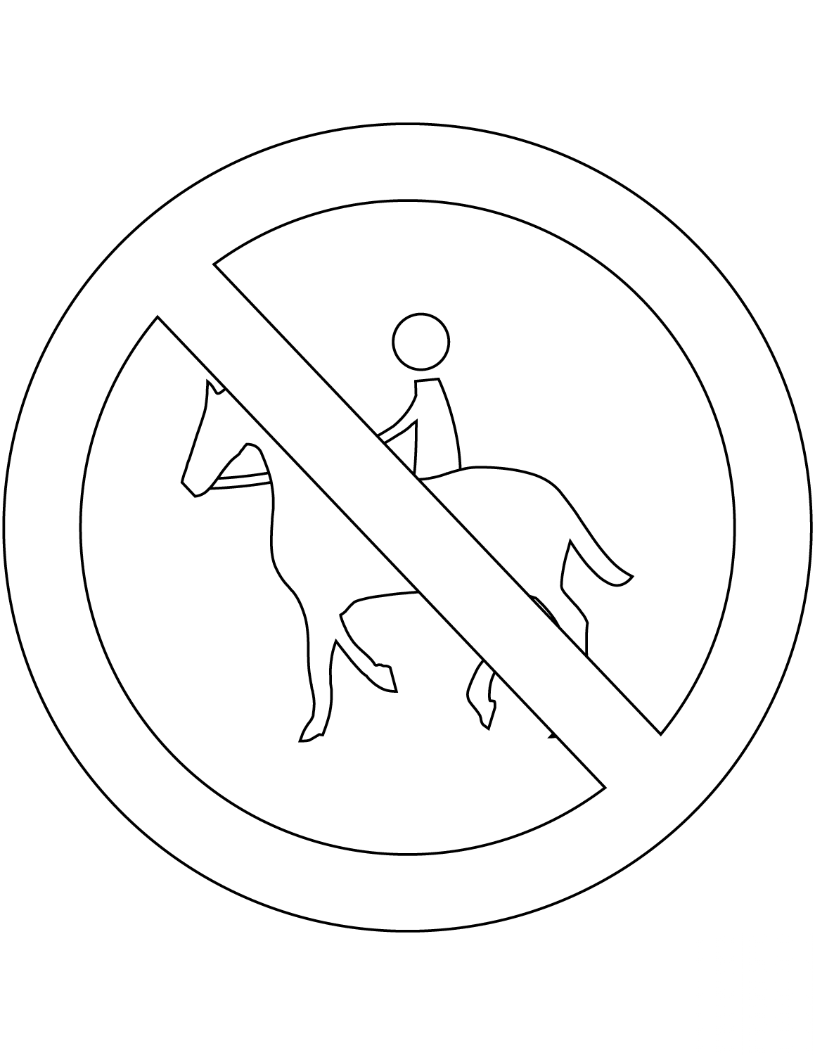 "No Equestrians" Sign in Argentina