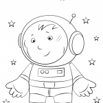 Boy Astronaut on the Moon