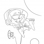 Opalający się astronauta