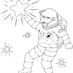 Astronaut Grabbing a Star