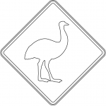 "Emus" Sign in Australia