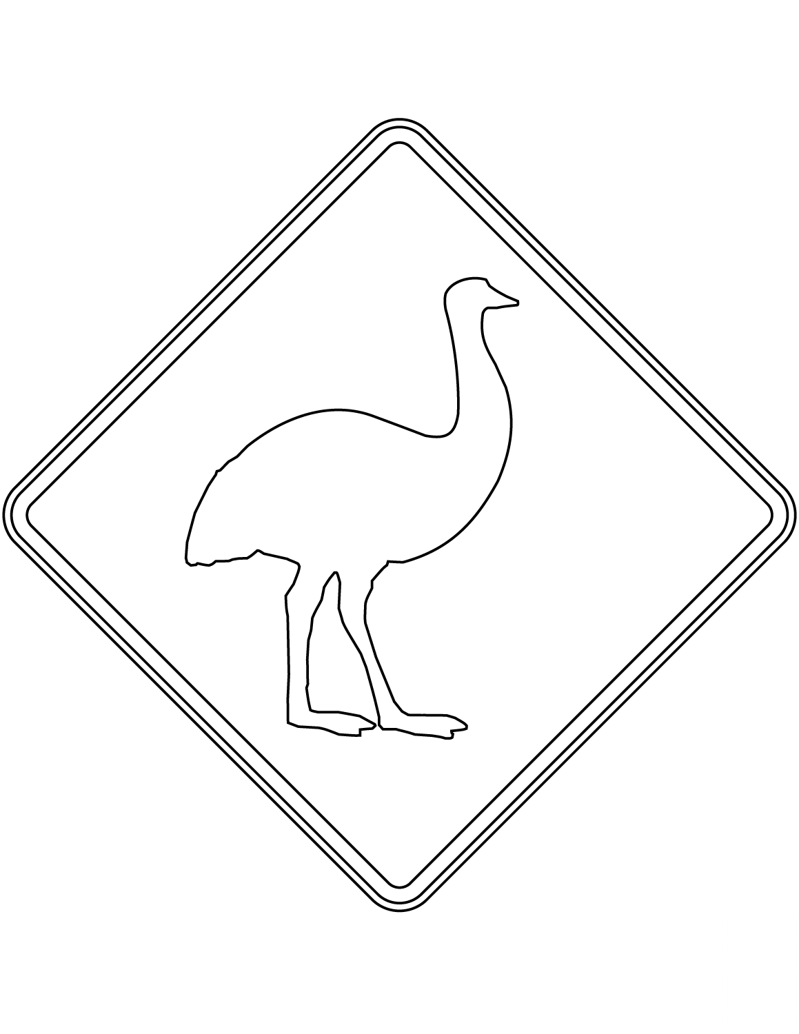"Emus" Sign in Australia