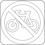 "No Bicycles" Sign in Australia
