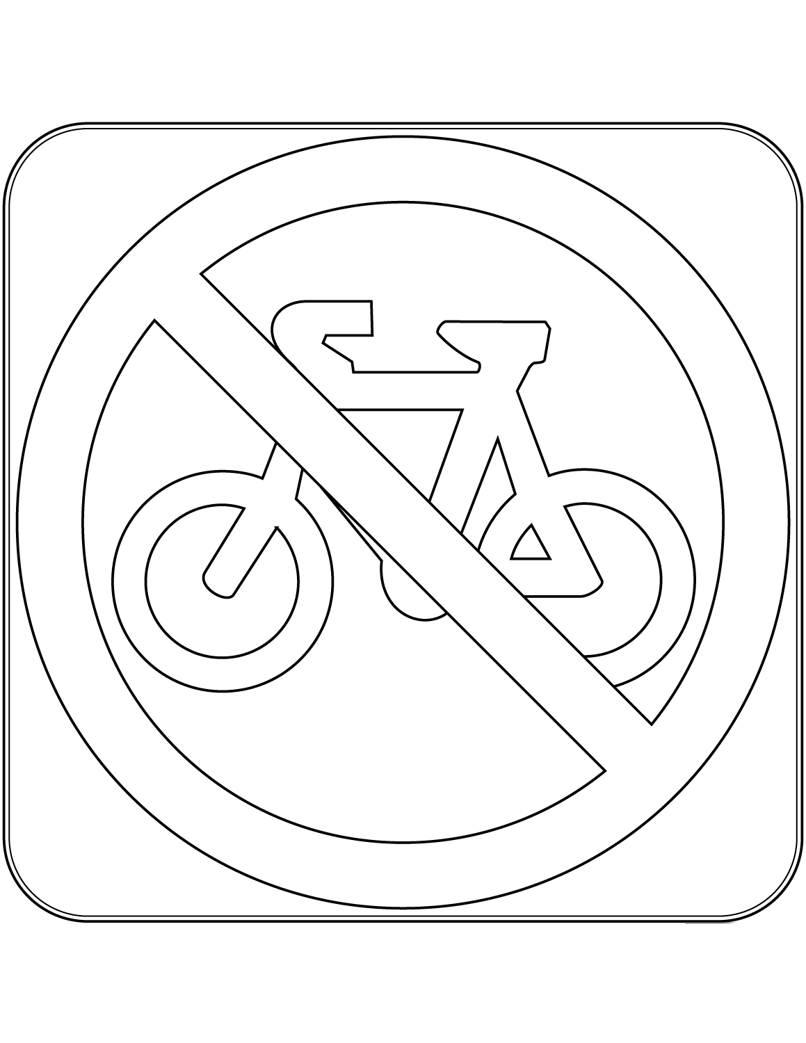 "No Bicycles" Sign in Australia