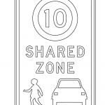 "Shared Zone" Sign in Australia