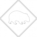 "Wombats" Sign in Australia