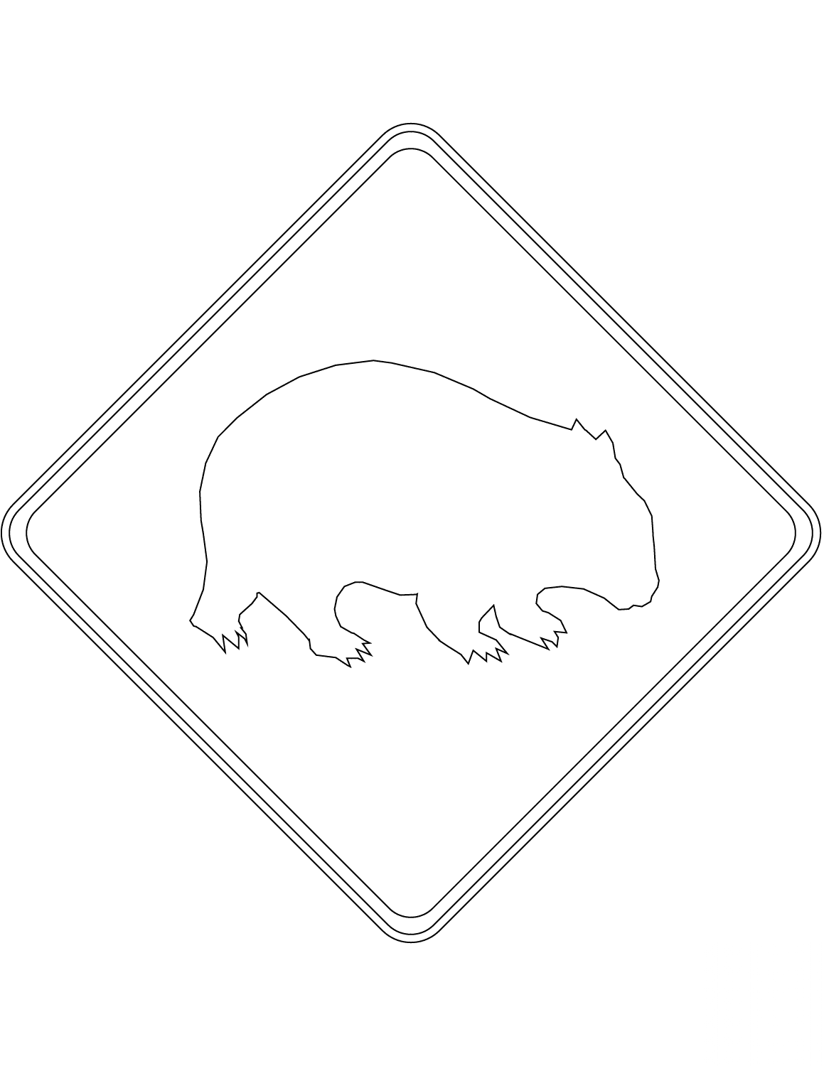 "Wombats" Sign in Australia
