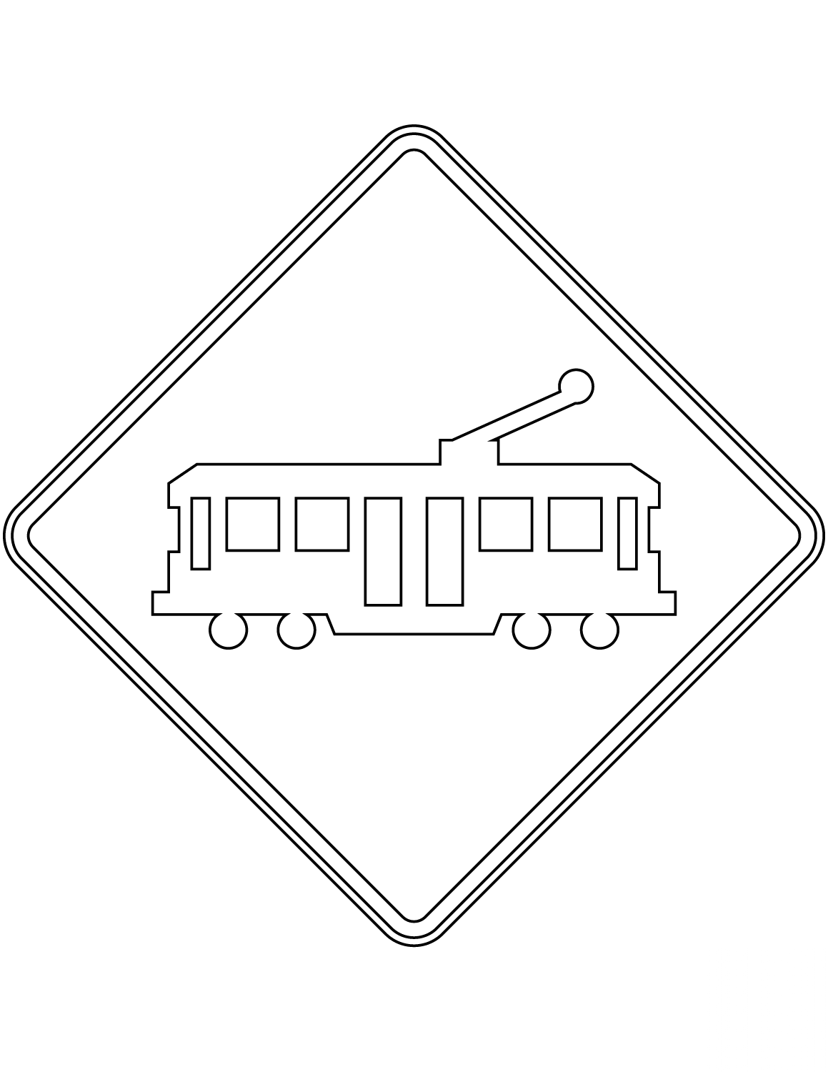 "Tram Crossing" Sign in Australia