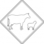 "Stock Crossing" Sign in Australia