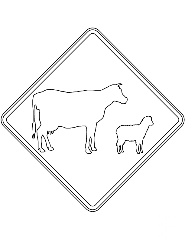 "Stock Crossing" Sign in Australia