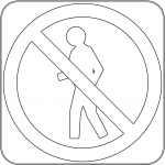 "No Pedestrians" Sign in Australia