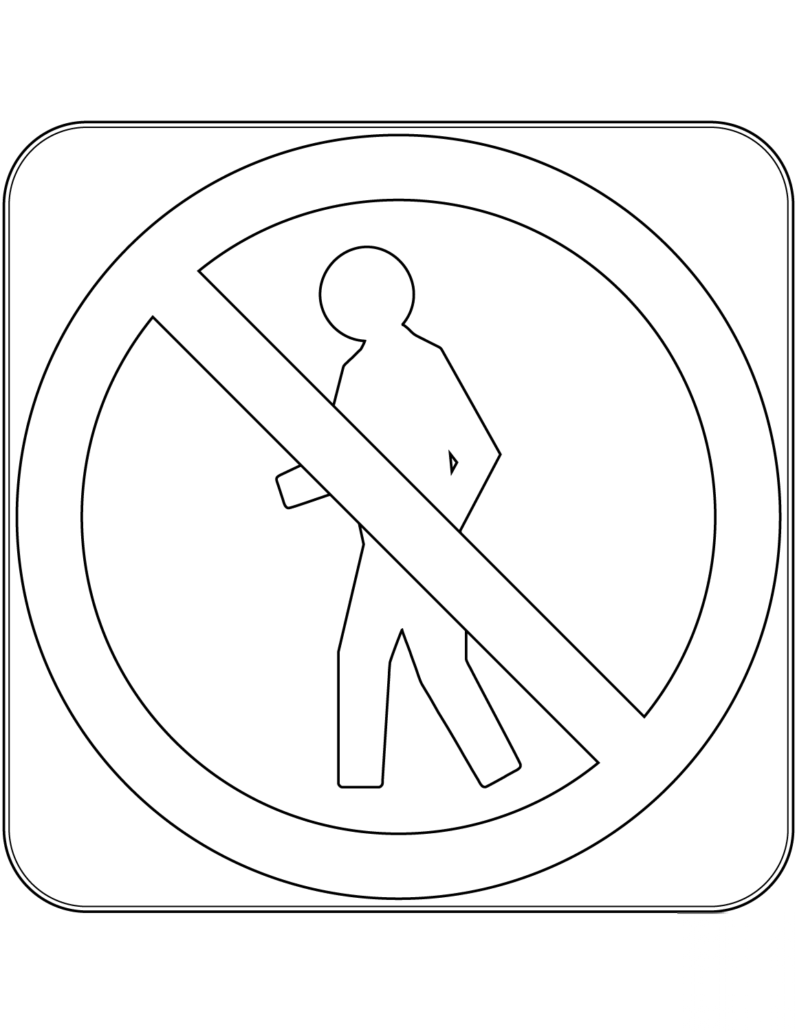 "No Pedestrians" Sign in Australia