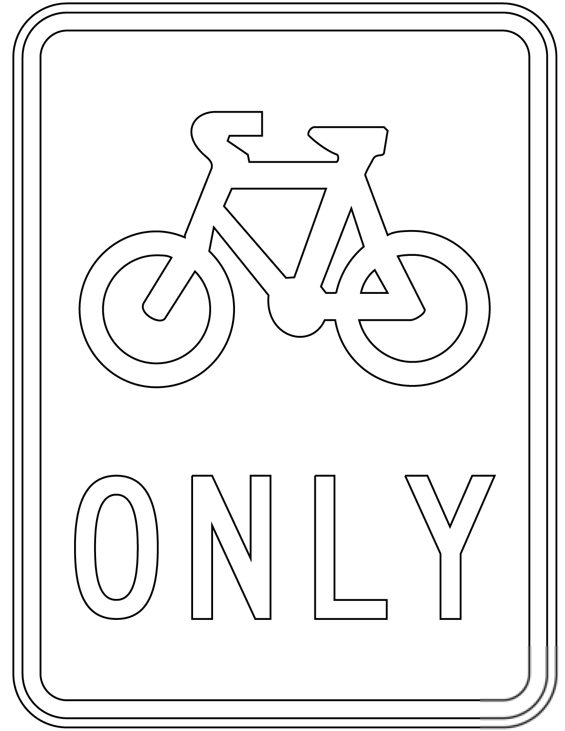 "Bicycles Only" Sign in Australia