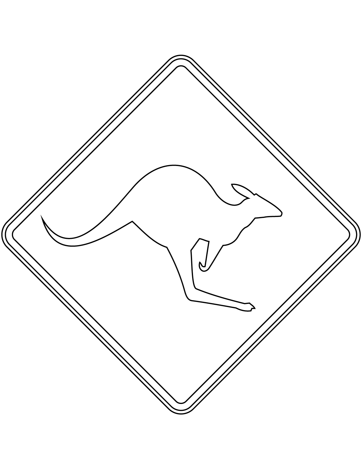Kangaroos Sign in Australia