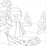 Snowman with Sled