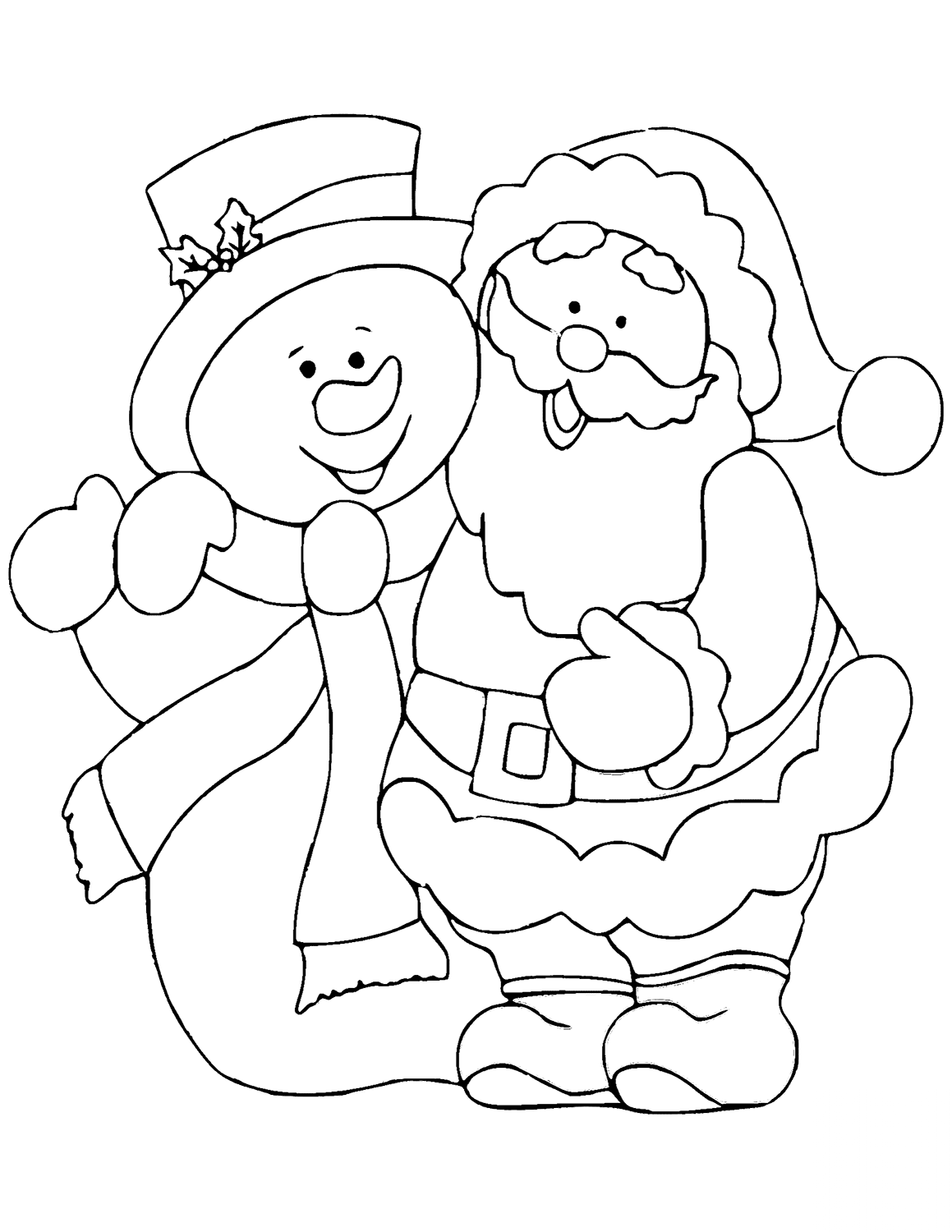 Santa Claus with Snowman