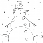 Cute Cartoon Snowman
