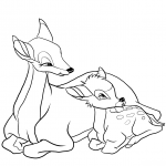 Bambi ze swoją mamą