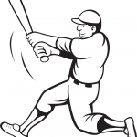 Pałkarz robiący zamach