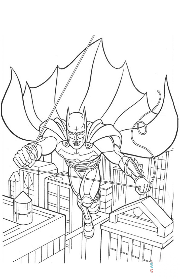 Batman Flying down the Street