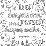 As Iron Sharpens Iron, So One...